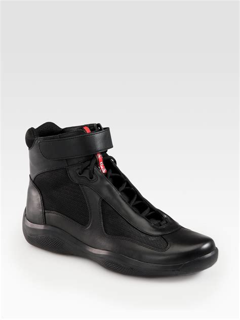 sneakers uomo prada 2015|high top prada sneakers.